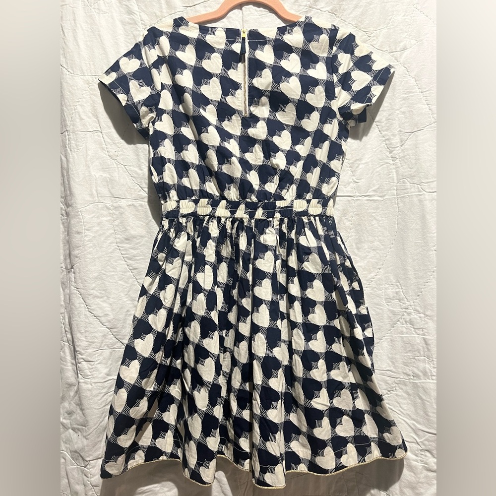 J. Crew Crewcuts Heart Print Girls Lined Dress Rare holiday dress up Sz:14 - Picture 4 of 10